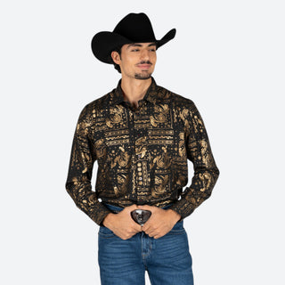 Camisa Vassari Dorado Black Caballero