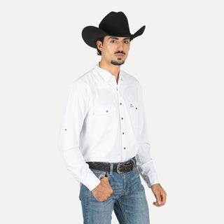 Camisa Denver Venttek Blanco Liso Caballero