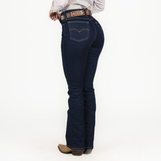 Jeans Levis 725 High Rise Bootcut Stellar Stretch Dark Indigo Dama
