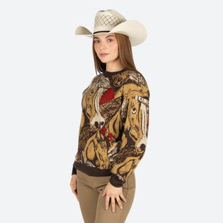 Suéter Rock & Roll Denim Rose Mauve Dama