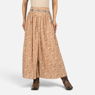 Falda Panhandle Flor Tan Dama