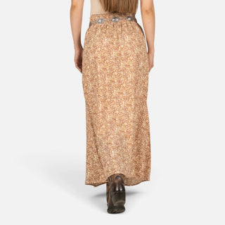 Falda Panhandle Flor Tan Dama
