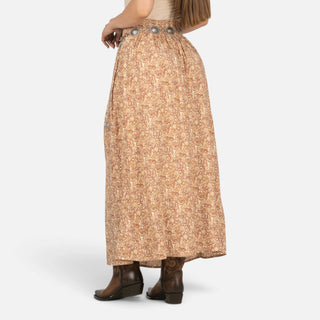 Falda Panhandle Flor Tan Dama