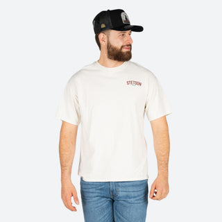Playera Stetson Jinete Natural Caballero