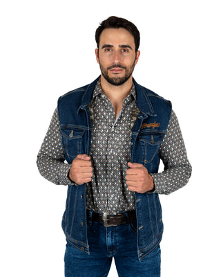 Chaleco Wrangler Mezclilla Borrego Caballero