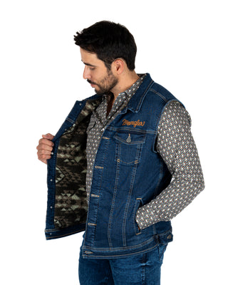 Chaleco Wrangler Mezclilla Borrego Caballero