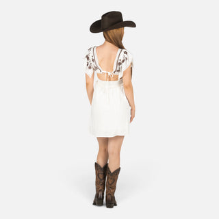 Vestido Rock & Roll Denim Flores Natural Dama