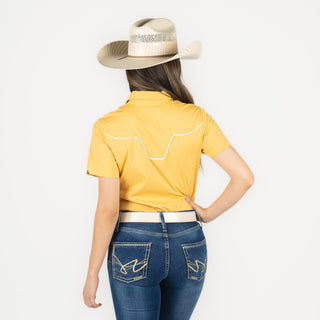 Camisa Kimes Ranch Long Horn Gold Dama