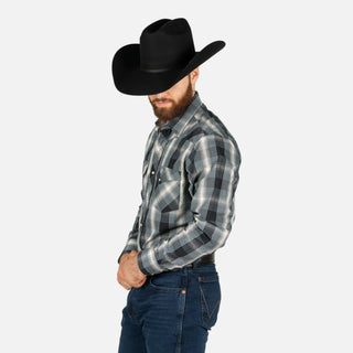Camisa Wrangler Cuadros Negro Caballero