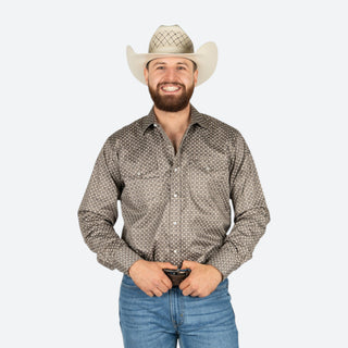 Camisa Rodeo Aztec Café Caballero
