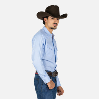 Camisa Wrangler Estampado Azul Caballero
