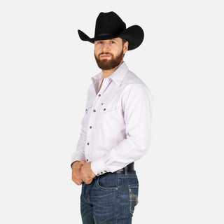 Camisa Rodeo Lila Caballero
