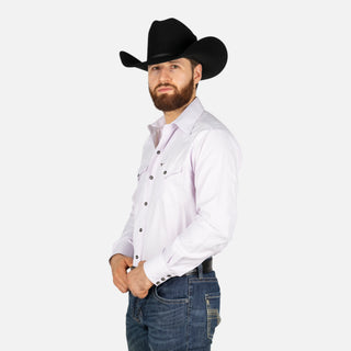 Camisa Rodeo Lila Caballero
