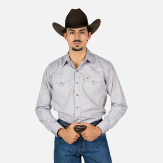 Camisa Rodeo Gris Caballero