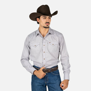 Camisa Rodeo Gris Caballero