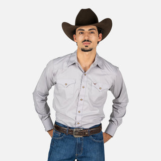 Camisa Rodeo Gris Caballero