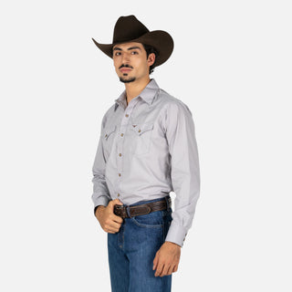 Camisa Rodeo Gris Caballero