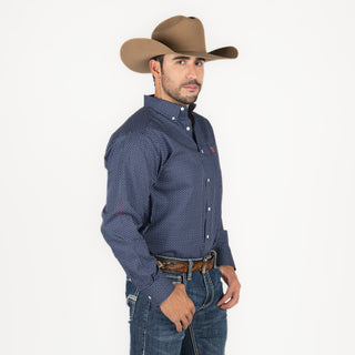 Camisa Ariat WF Orrell Navy Caballero