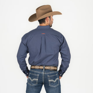Camisa Ariat WF Orrell Navy Caballero