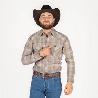 Camisa Wrangler Cuadro Café Caballero