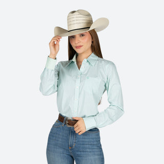 Camisa Ariat kirby Holiday Stripe Dama