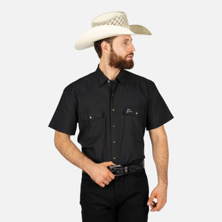 Camisa Denver Negro Liso Caballero
