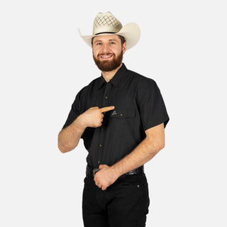 Camisa Denver Negro Liso Caballero
