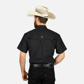 Camisa Denver Negro Liso Caballero
