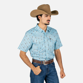Camisa Kimes Ranch Gunner Light Blue Caballero