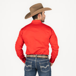 Camisa Wrangler Logo Rojo Caballero