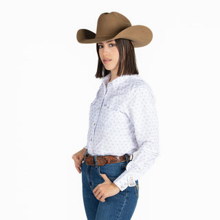 Camisa Rodeo Estampado Rombo Dama