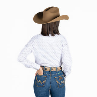 Camisa Rodeo Estampado Rombo Dama