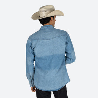 Camisa Wrangler Mezclilla Navy Caballero