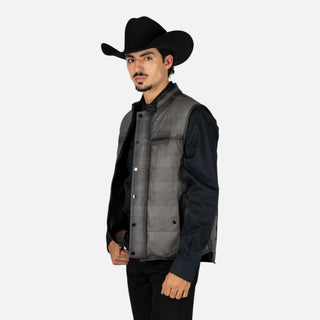 Chaleco Cuadra Borrego Mtna Grey Doblevista Caballero