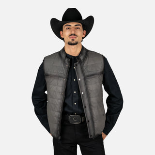 Chaleco Cuadra Borrego Mtna Grey Doblevista Caballero