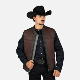 Chaleco Cuadra Borrego Mtna Grey Doblevista Caballero