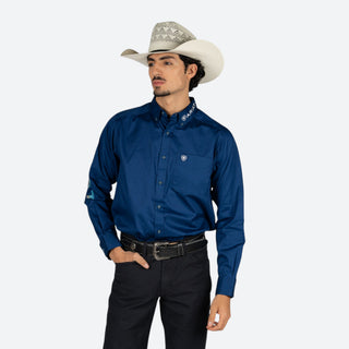 Camisa Ariat Team Logo Lightweight Blue Depths Caballero