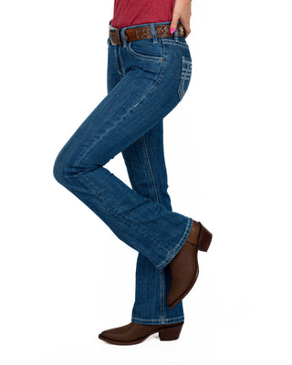 Jeans Rock & Roll Denim Raised EMB Ridng Dama