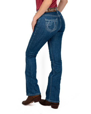 Jeans Rock & Roll Denim Raised EMB Ridng Dama