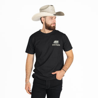 Playera Stetson Black Caballero