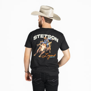 Playera Stetson Black Caballero