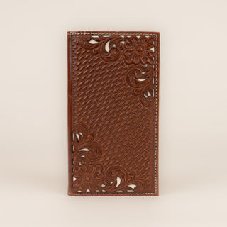 Billetera Nocona Cincelado Miel Caballero