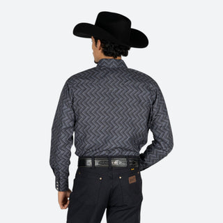 Camisa Rodeo Aztec Charcoal Caballero