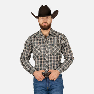 Camisa Wrangler Estampado Cuadros Caballero