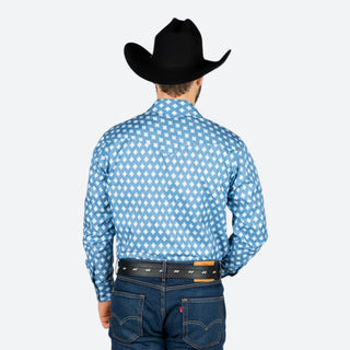 Camisa Rodeo Aztec Azul Caballero