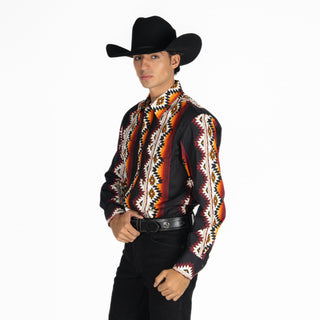 Camisa Wrangler Checotah Negro Caballero