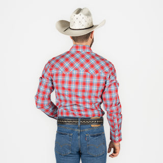 Camisa Wrangler Cuadro Rojo Caballero