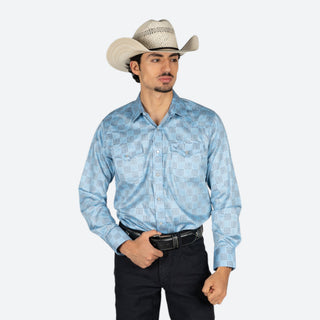 Camisa Rodeo Cubo Azul Caballero