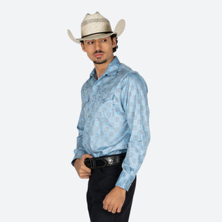 Camisa Rodeo Cubo Azul Caballero