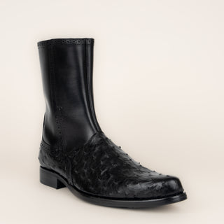 Bota Franco Cuadra Avestruz Negro Caballero